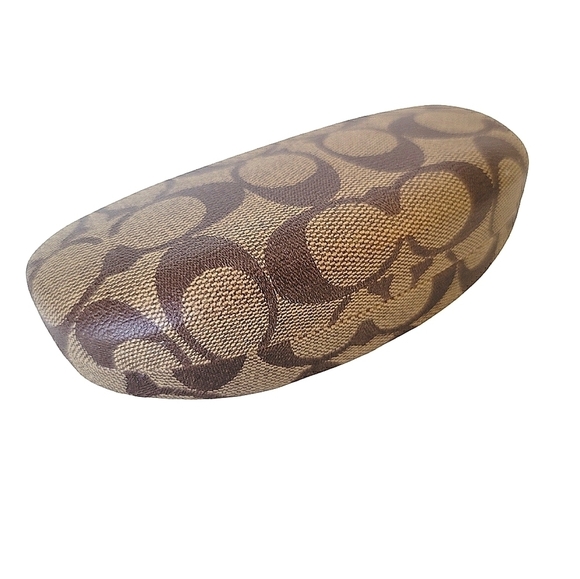 COACH Clamshell Glasses Case Brown - Picture 4 of 5